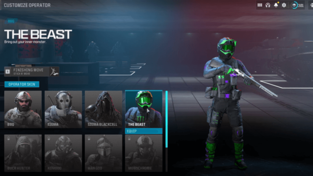 COD MW3 The Beast Monster Skin