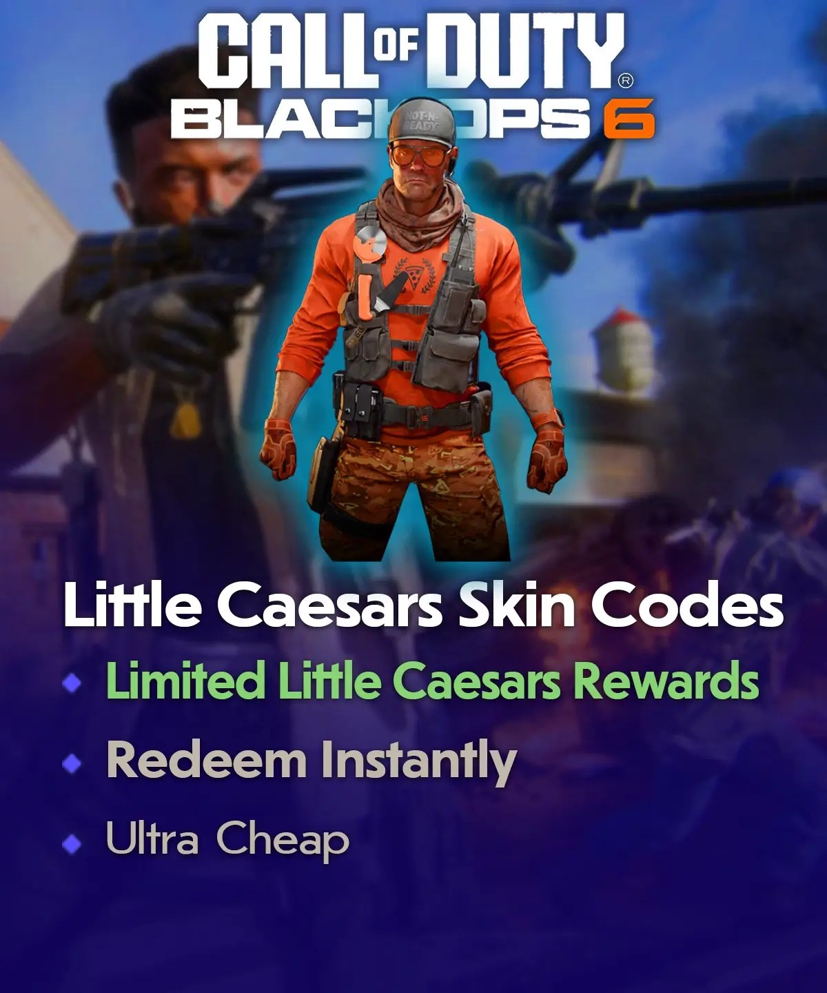 Call of Duty BO6 Little Caesars Skin Codes