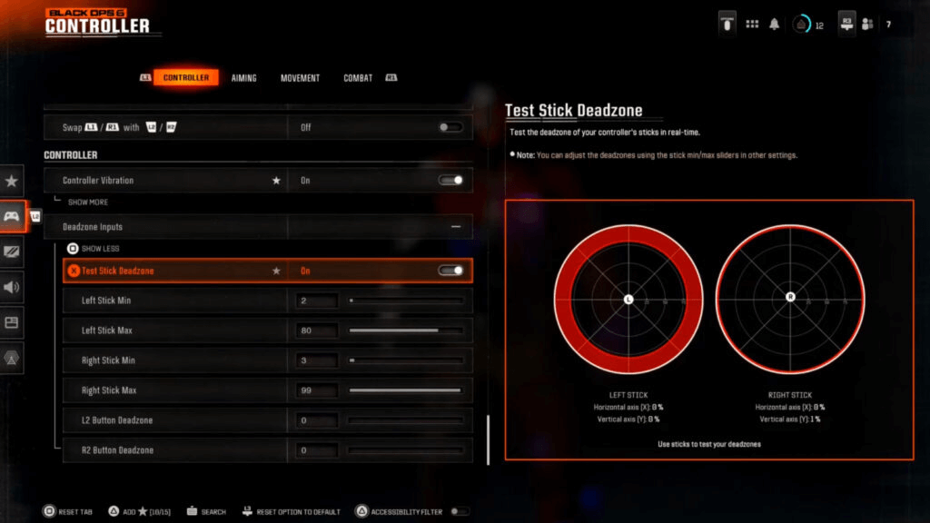 Black Ops 6 Aim controller settings