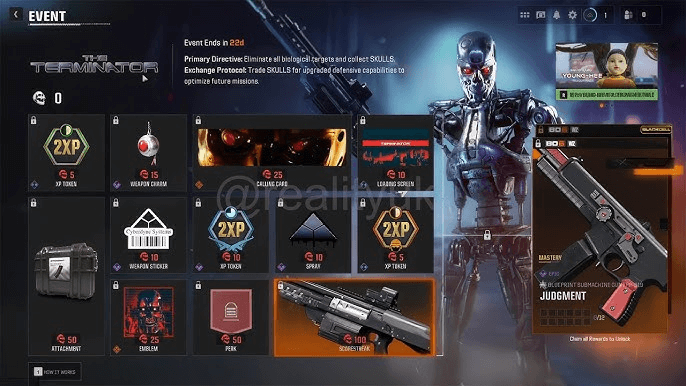 All Rewards in the Terminator Event