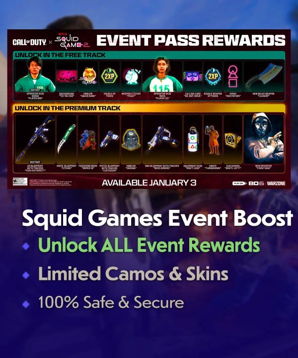 COD BO6 Squid Games Event Boost