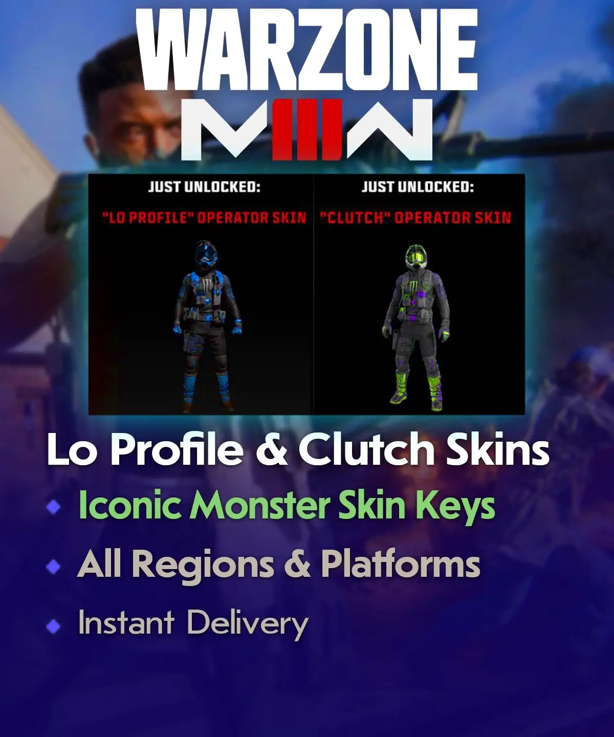 Call of Duty MW3 Clutch and Lo Profile Skin Keys
